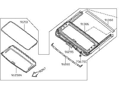 Infiniti 91205-7S61A Sunroof Complete-Slide