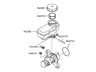 Infiniti M37 Brake Master Cylinder - D6010-1MB0A