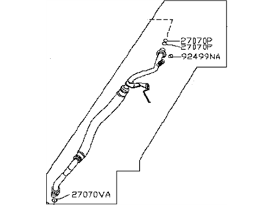 Infiniti M37 A/C Hose - 92480-1MC0D