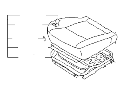 Infiniti 87300-6P612 Cushion Assy-Front Seat