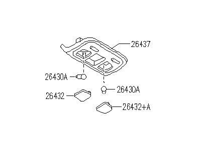 Infiniti 26430-60U00 Lamp Assembly-Map