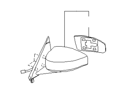 Infiniti K6301-AM805 Mirror Assembly-Door,RH