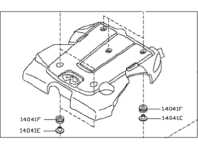 Infiniti Q50 Engine Cover - 14041-4GA0B
