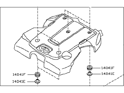 Infiniti 14041-4GA0B Engine Cover Ornament Assembly