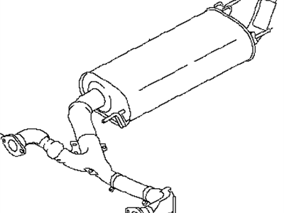 Infiniti 20100-5ZM0E Exhaust Main Muffler Assembly