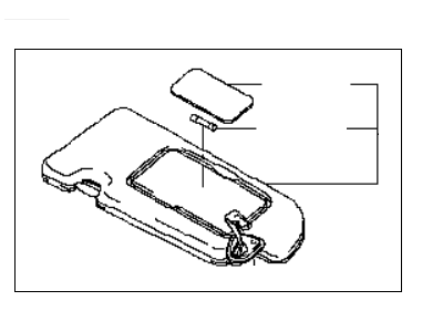 Infiniti Q60 Sun Visor - 96401-5CH0A