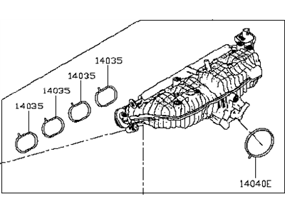 Infiniti 14001-5NA0B Manifold Assy-Intake