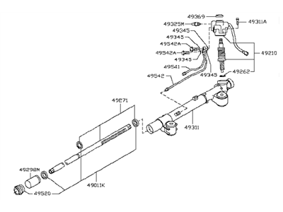 2019 Infiniti Q70L Rack And Pinion - 49200-1MD3A