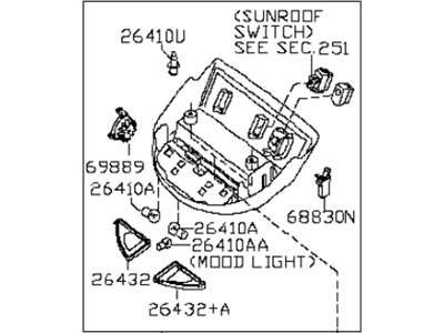 Infiniti 26430-ZC50A Lamp Assembly Map