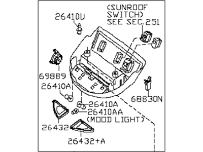 Infiniti 26430-ZQ62D Lamp Assembly Map