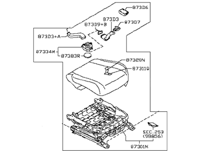 Infiniti 87300-3GW3A Cushion Assembly - Front Seat