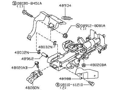 Infiniti EX35 Steering Column - 48810-1BA1C