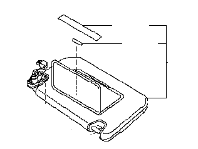 Infiniti 96400-1BJ0A Passenger Sun Visor Assembly