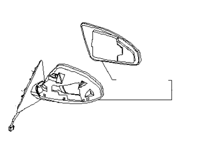 Infiniti FX45 Car Mirror - 96302-CG100