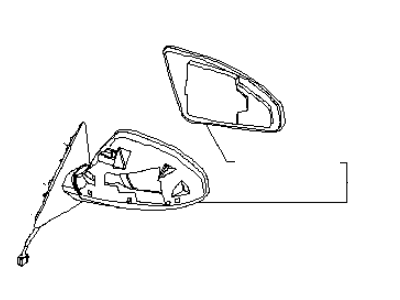 Infiniti 96302-CL80B Mirror Assembly-Door,LH