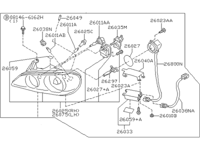 Infiniti 26060-3Y428 Left Headlight Assembly