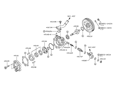 Infiniti Power Steering Pump - 49110-1CB0B