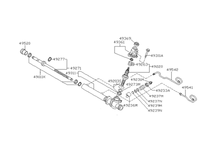 Infiniti G20 Steering Gear Box - 49200-59J00