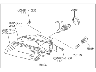 Infiniti B6060-62J00 Left Headlight Assembly