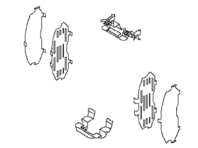 Infiniti D1080-EJ20A Hardware Kit-Front Disc Brake Pad