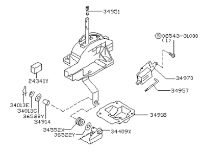 Infiniti 34901-CL70A Automatic Floor Shifter Gear