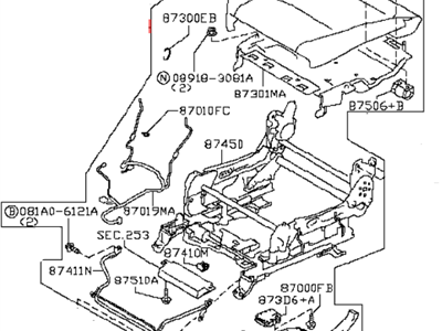 Infiniti 87350-6AJ1B Cushion Assembly - Front Seat