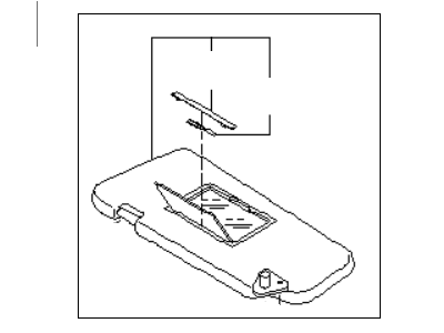 Infiniti 96401-AC710 Driver Sun Visor Assembly