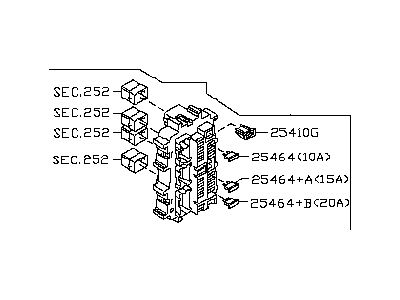 Infiniti M35h Fuse Box - 24350-1PP1A