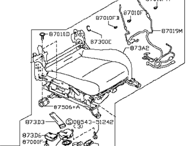 Infiniti 87300-1MS4C Cushion Assy-Front Seat