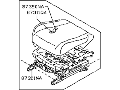 Infiniti Seat Cushion - 87350-1CC2B