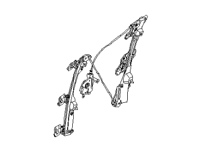 Infiniti 80721-AM811 Front Door Window Regulator Assembly, Left