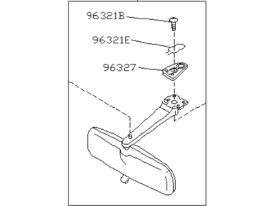 Infiniti 96321-50J02 Mirror Assy-Inside