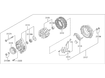 Infiniti 23100-0P515 Alternator Assembly