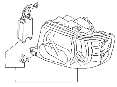 Infiniti 26075-3W701 Headlamp Housing Assembly, Left