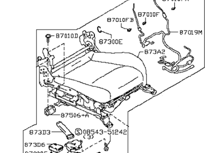 Infiniti Seat Cushion - 87300-4AP0B