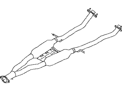 Infiniti 20300-4GA4B Exhaust Sub Muffler Assembly