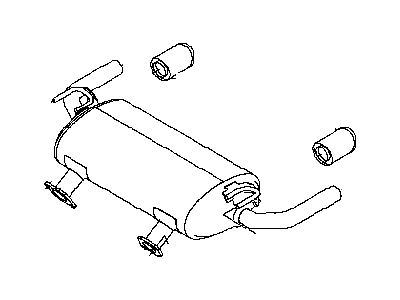 Infiniti 20100-4GD0D Exhaust Main Muffler Assembly