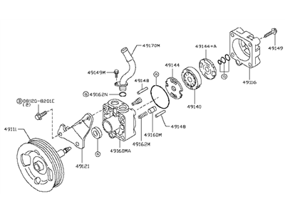 Infiniti Power Steering Pump - 49110-JK010