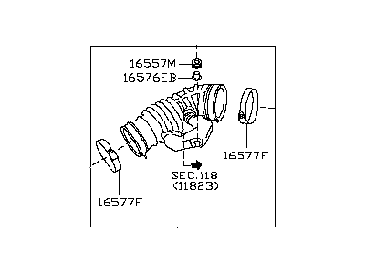 Infiniti Q40 Air Duct - 16576-JK01A