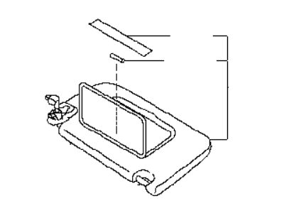 Infiniti 96400-1PN2A Passenger Sun Visor Assembly