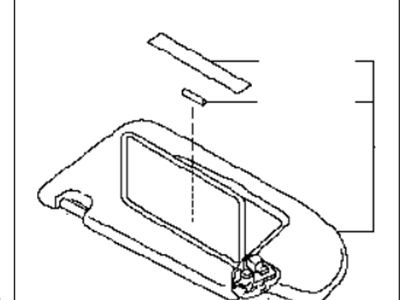 Infiniti 96401-1MA2D Driver Sun Visor Assembly