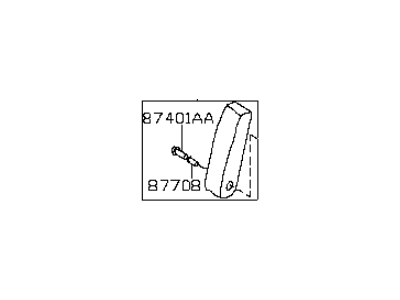 Infiniti 87750-ZQ10A Front Seat Armrest Assembly