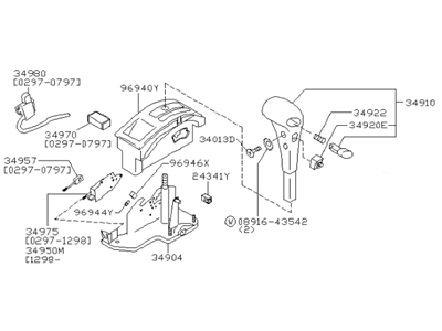 Infiniti 34901-6W001 Transmission Control Device Assembly