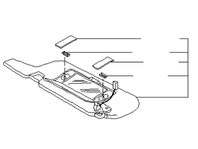 Infiniti 96401-3L003 Driver Sun Visor Assembly