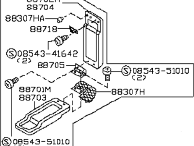 Infiniti 88700-CG001 Rear Seat Armrest Assembly