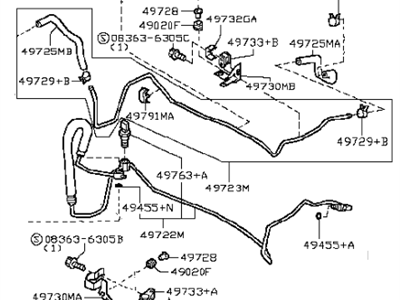 2002 Infiniti Q45 Power Steering Hose - 49710-AR210