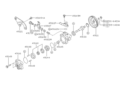 Infiniti 49110-42U15 Power Steering Pump Assembly