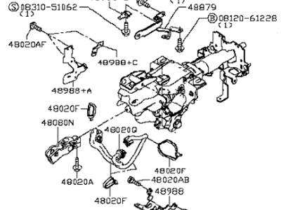Infiniti Steering Column - 48810-6HB1A