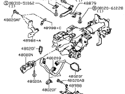 2020 Infiniti Q50 Steering Column - 48810-6HB1A