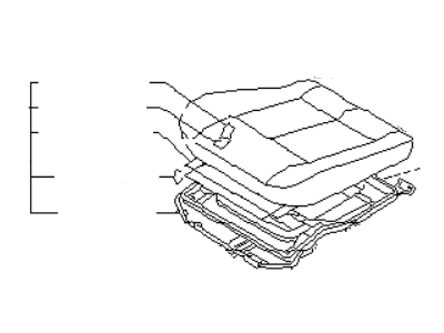 1993 Infiniti J30 Seat Cushion - 87350-10Y04